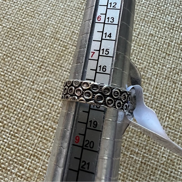 New Bloodstone Jasper Stone Teardrop Silver Overlay Ring 8 - Picture 2 of 4